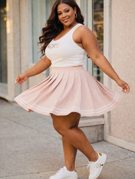 Michael Kors Dresses & Skirts - Michael Kors Blush Pleated Skater Skirt